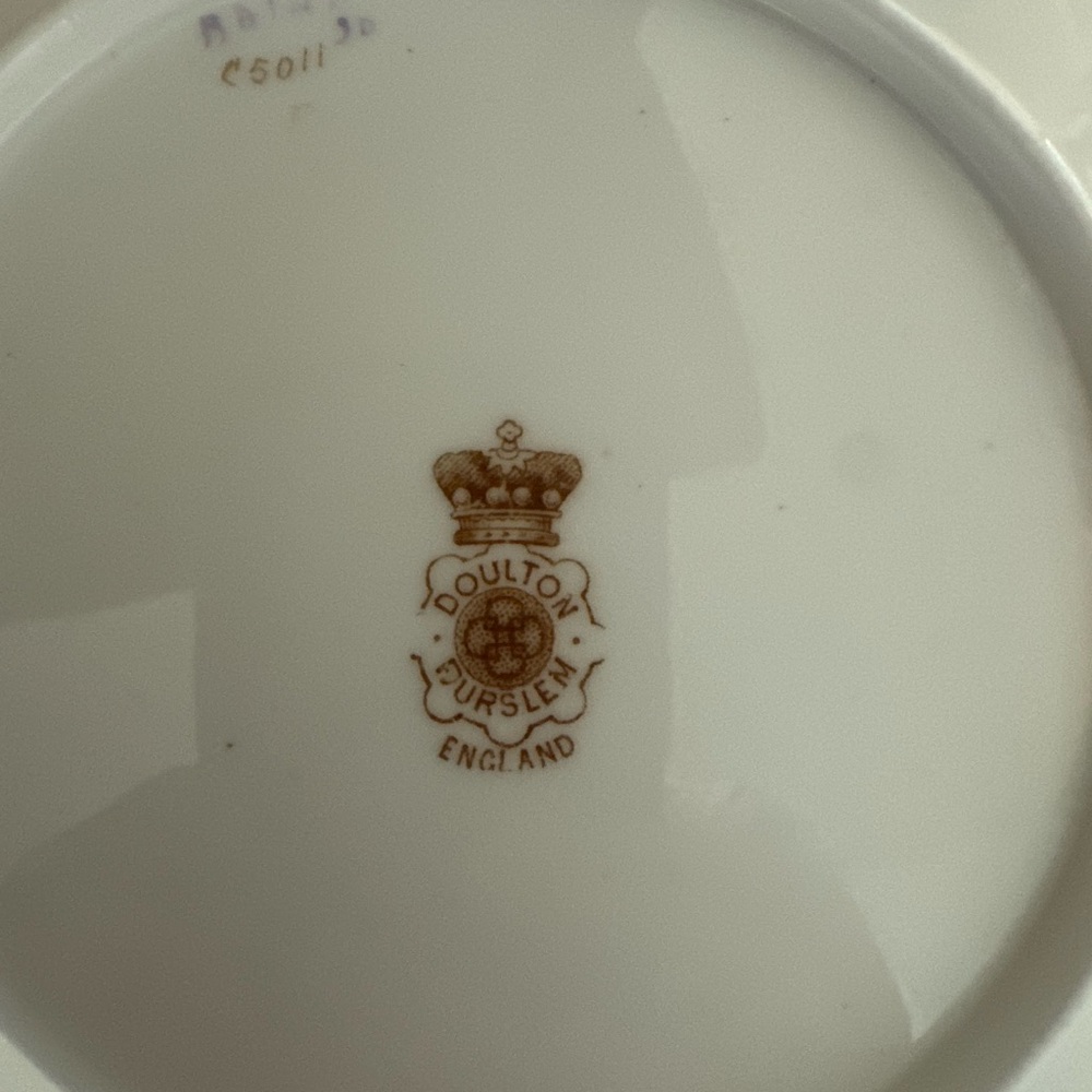 Late 19th Century, transfer decorated, Doulton Dursley, England, antique plate - Picture 3 of 5
